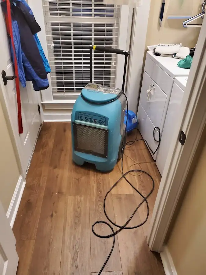 Commercial dehumidifier deployed for Flood Damage Cleanup in Fresno