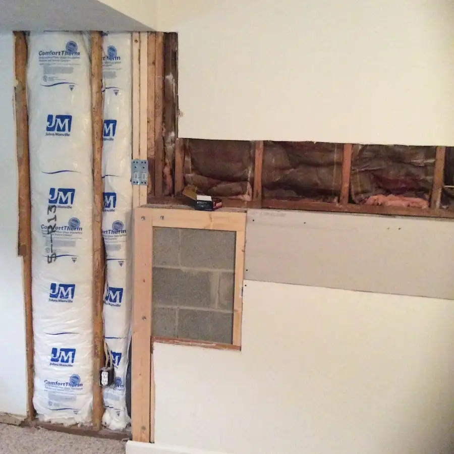 Wall insulation replacement during Contents Cleaning & Restoration in Fresno